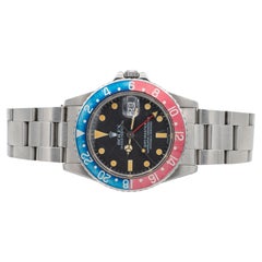 Rolex GMT Master II Pepsi 16750, Stainless Steel, 1982, Swiss Made