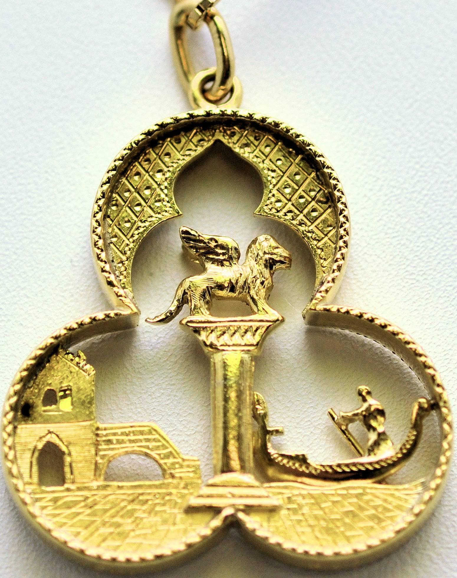 1960s G. Nardi Venice Pendant 18K