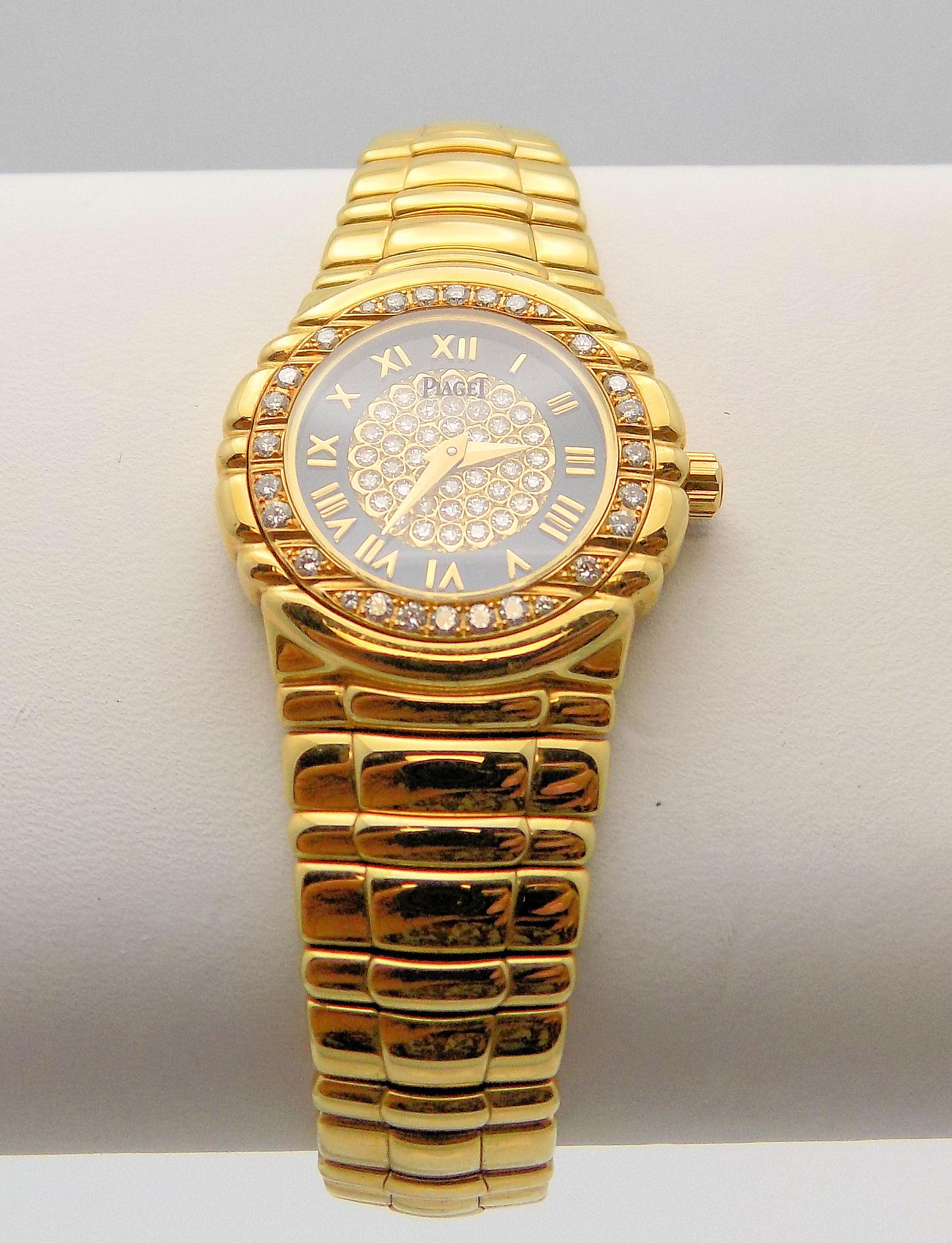 Ladies Diamond Piaget Tanagra Wristwatch In Excellent Condition For Sale In Dallas, TX