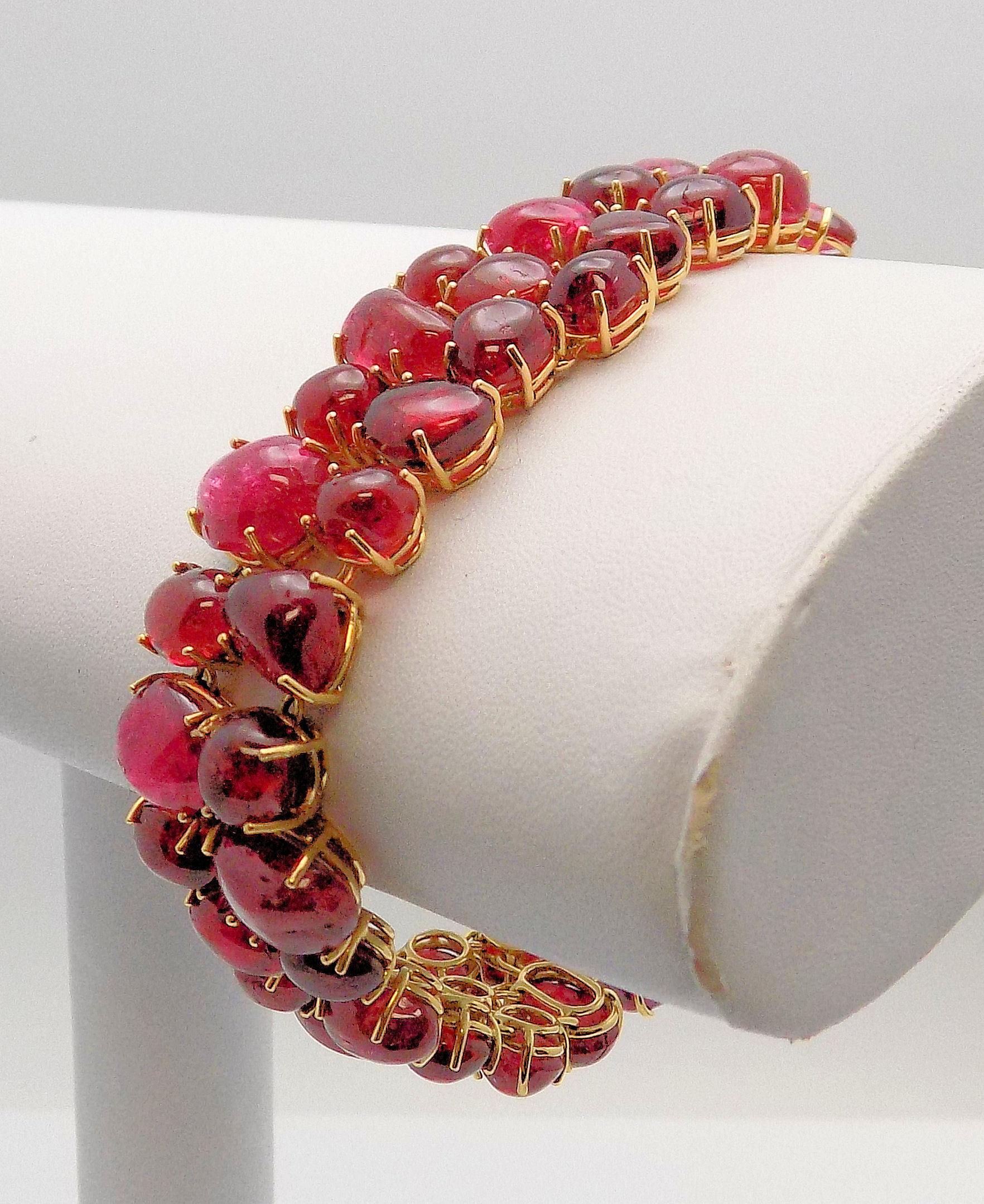 Handmade Red Spinel Bracelet For Sale 3
