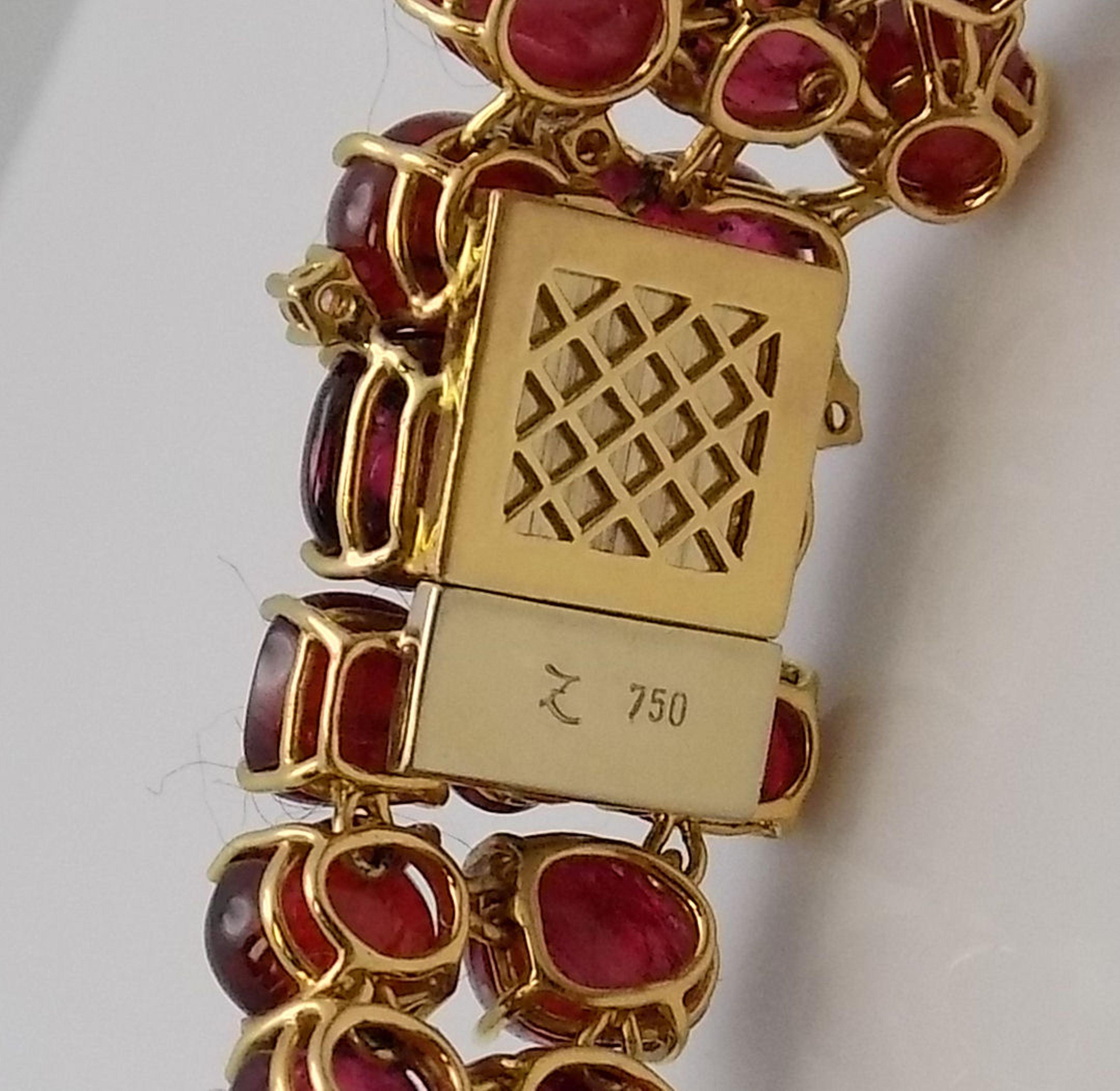 Handmade Red Spinel Bracelet For Sale 5