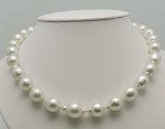 Elegant Baroque South Sea Cultured Pearls with Diamond Clasp