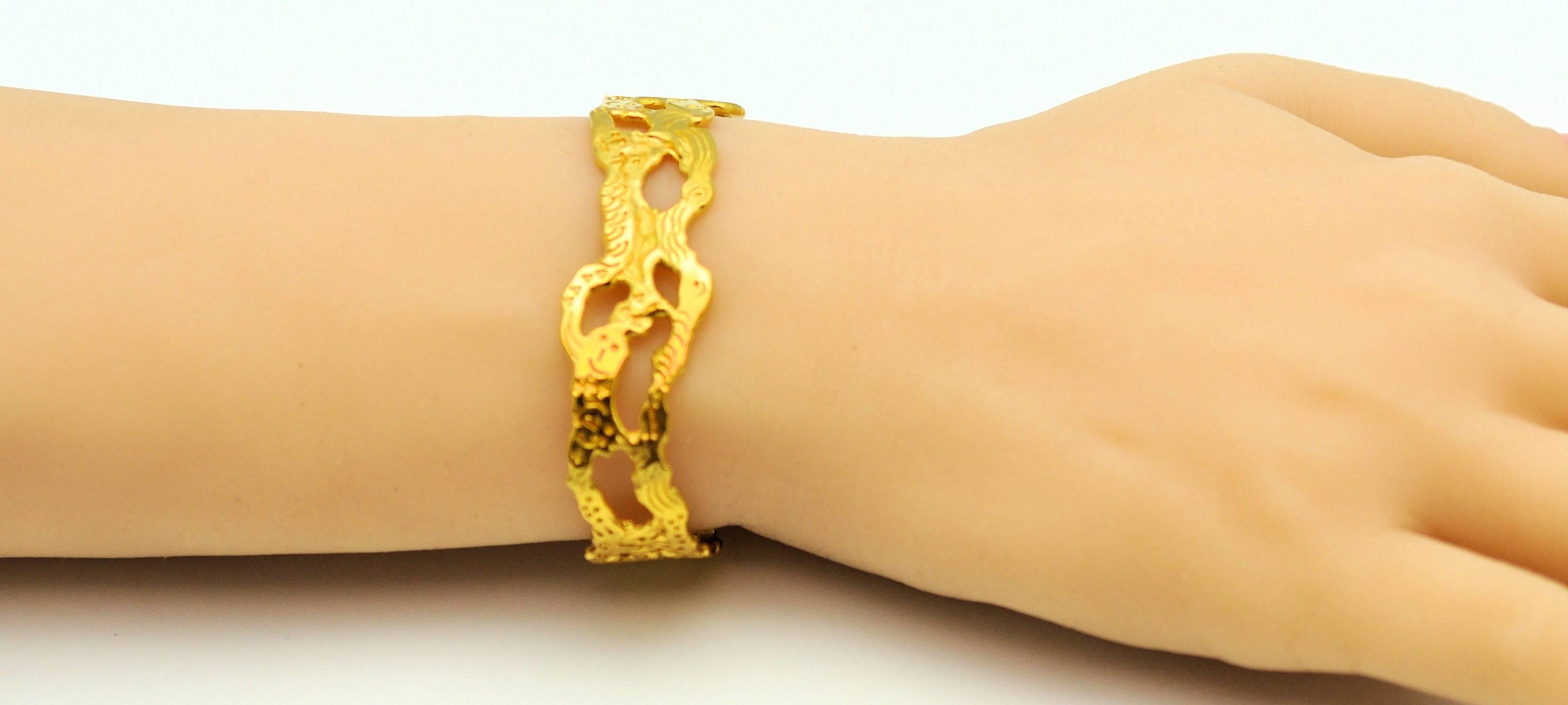 Women's Jean Mahie Gold Cuff Bracelet