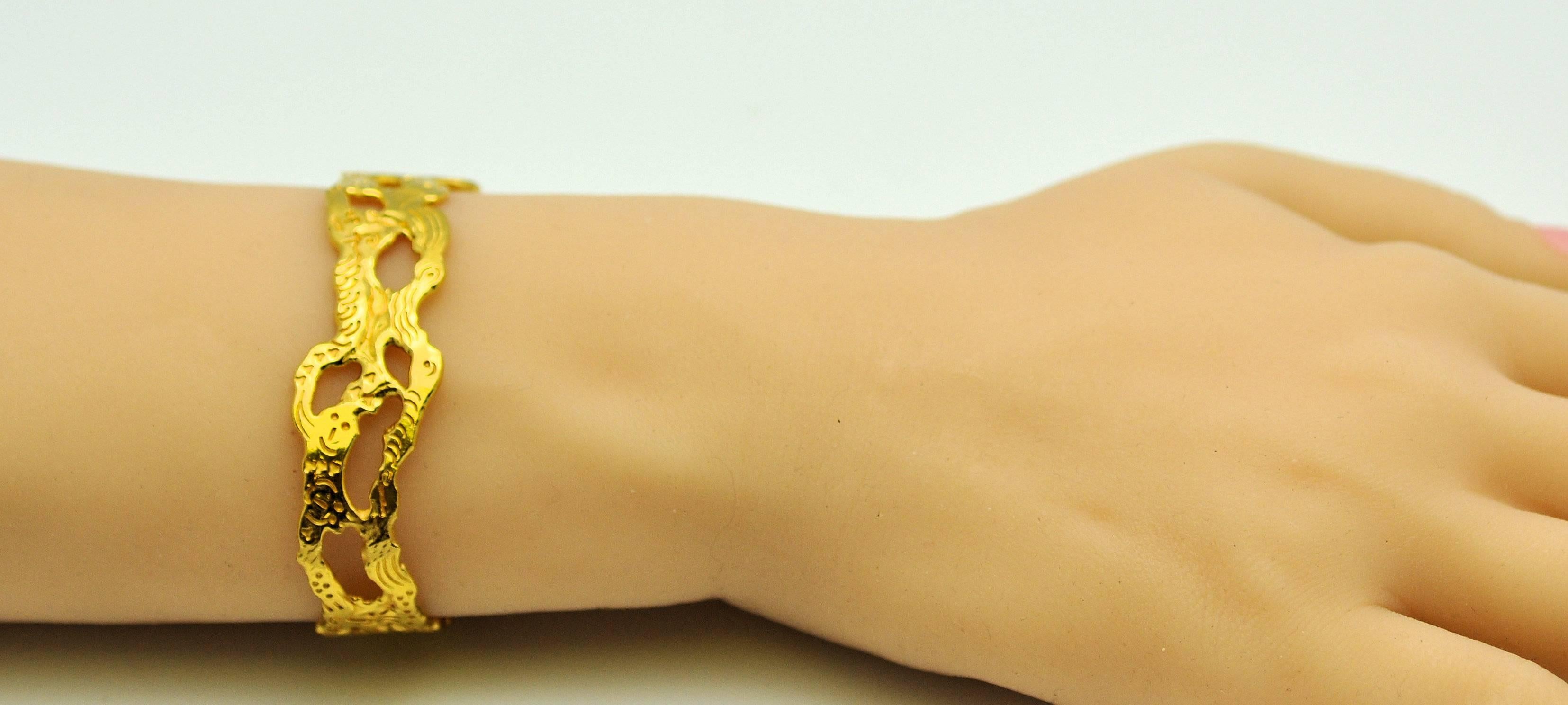 Jean Mahie Gold Cuff Bracelet 1