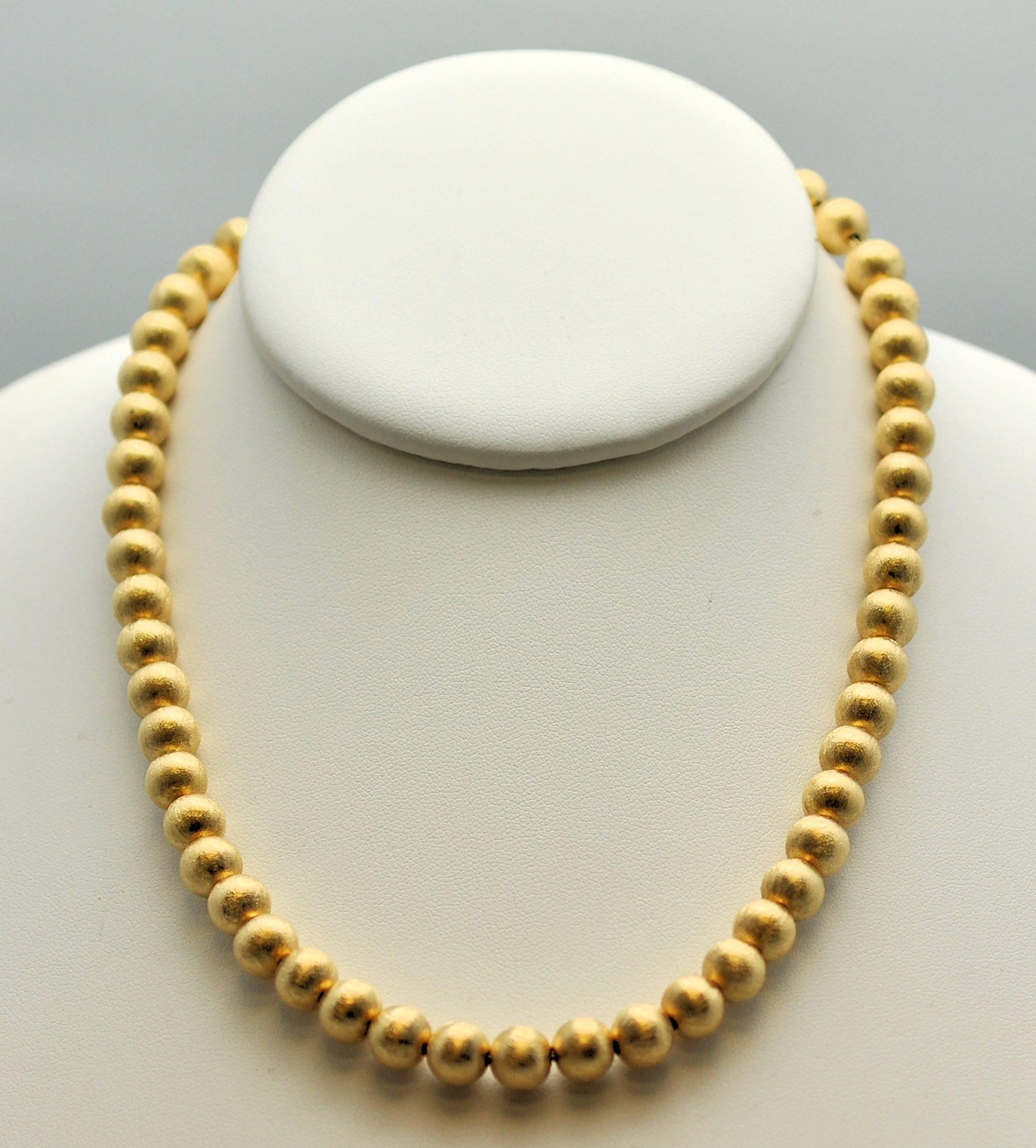 gold beads necklace