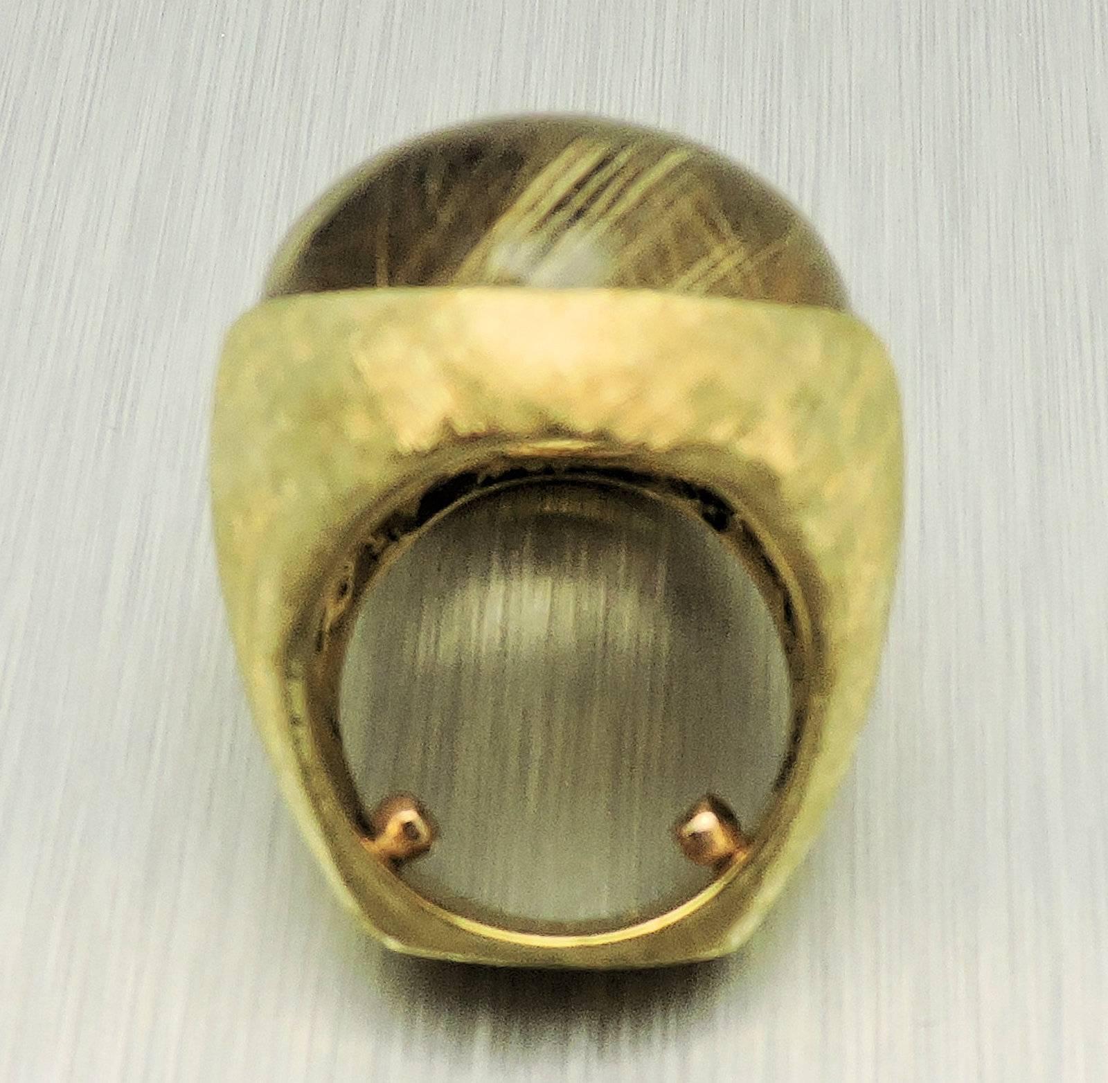Golden Rutilated Quartz Gold Ring 4