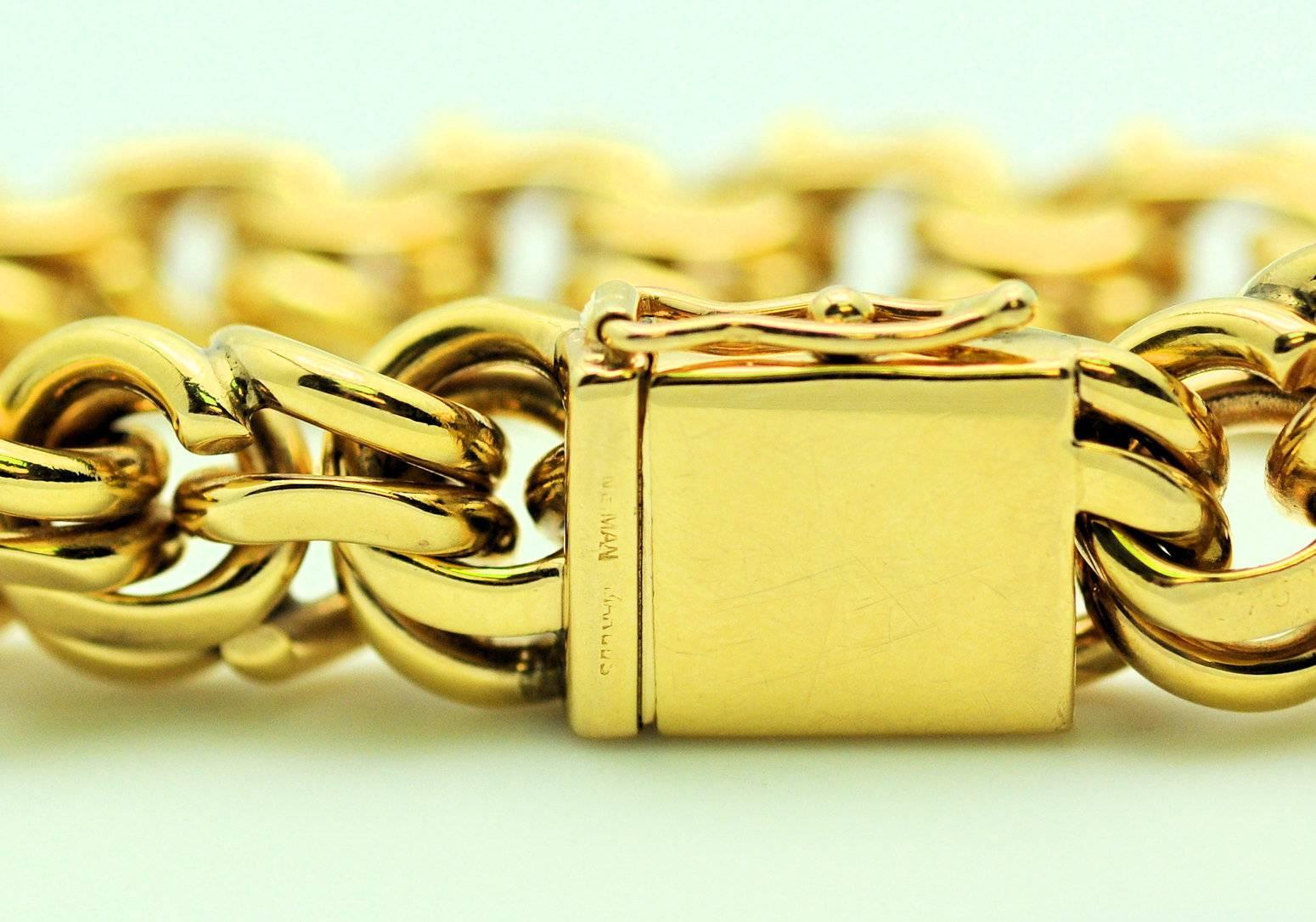 Women's or Men's Neiman Marcus Heavy Solid Double Link Charm Bracelet