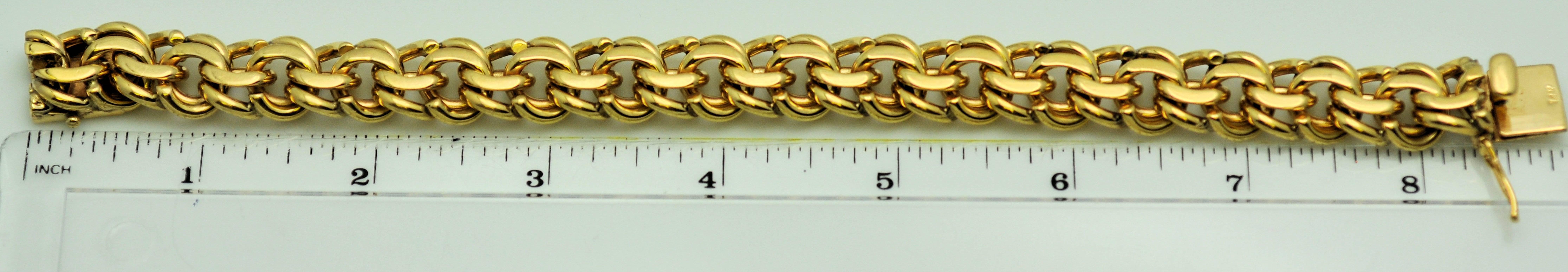 Neiman Marcus Heavy Solid Double Link Charm Bracelet 3