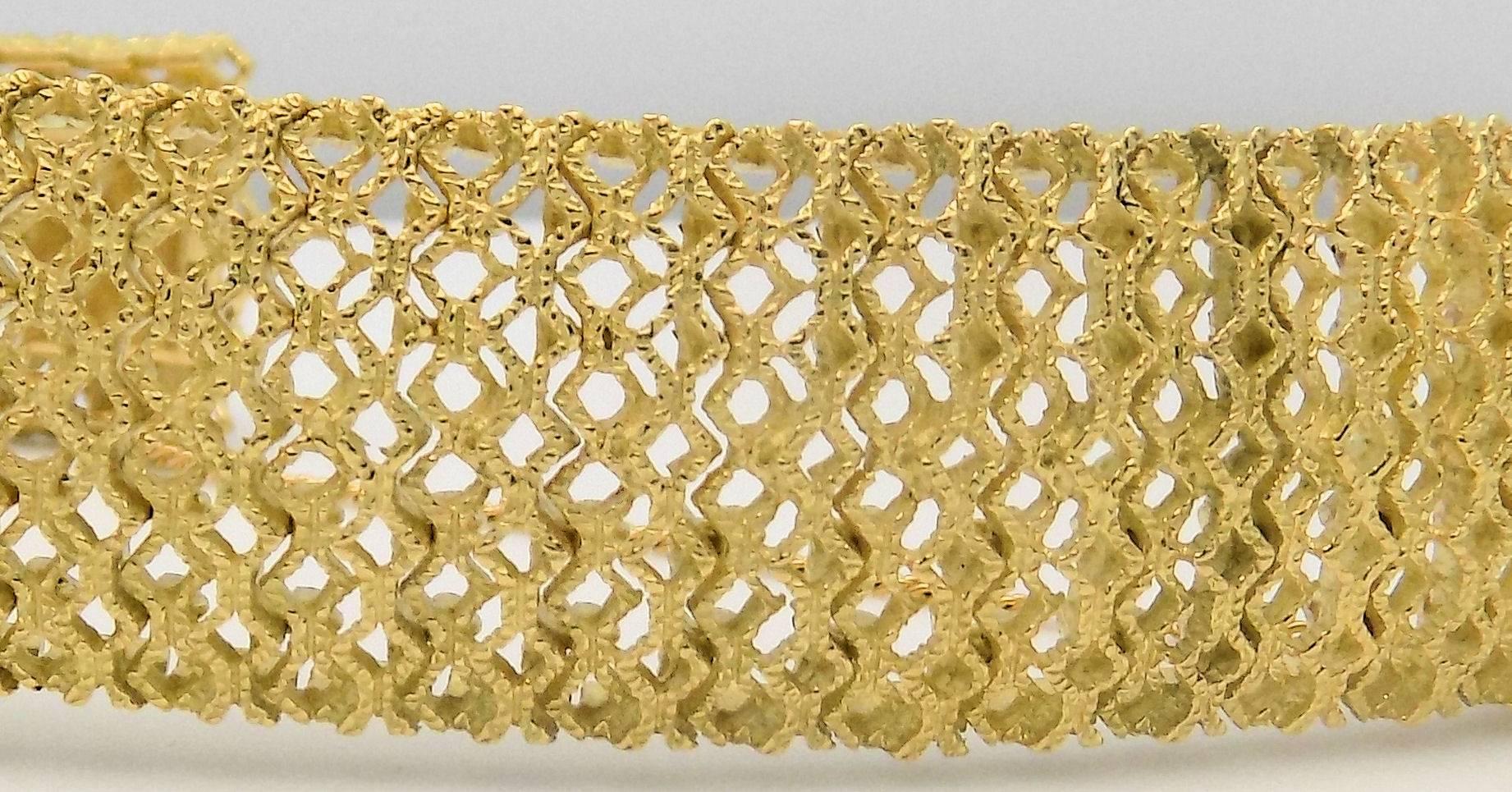 Ebel Ladies Yellow Gold Diamond Bracelet Wristwatch For Sale 2