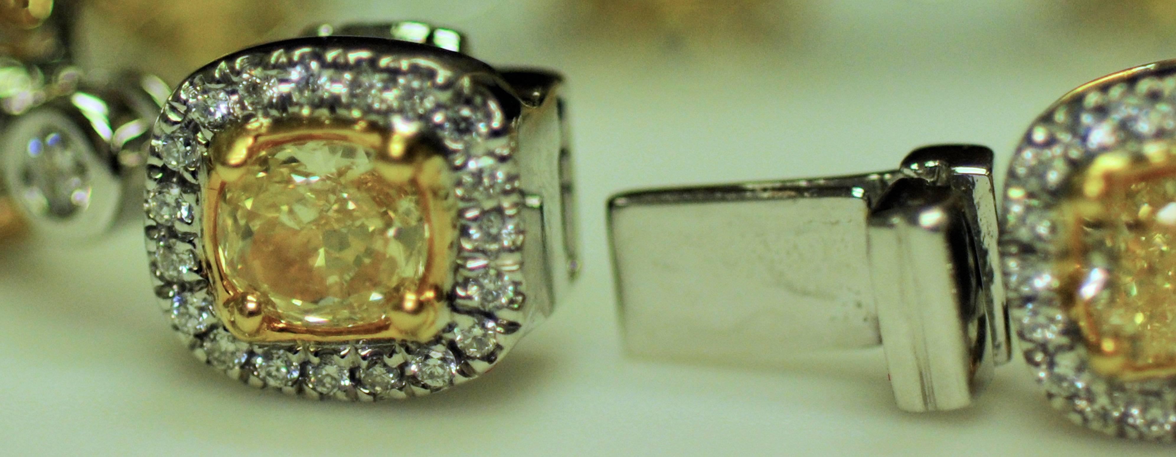 Yael Jewelry Yellow Diamond Bracelet For Sale 2