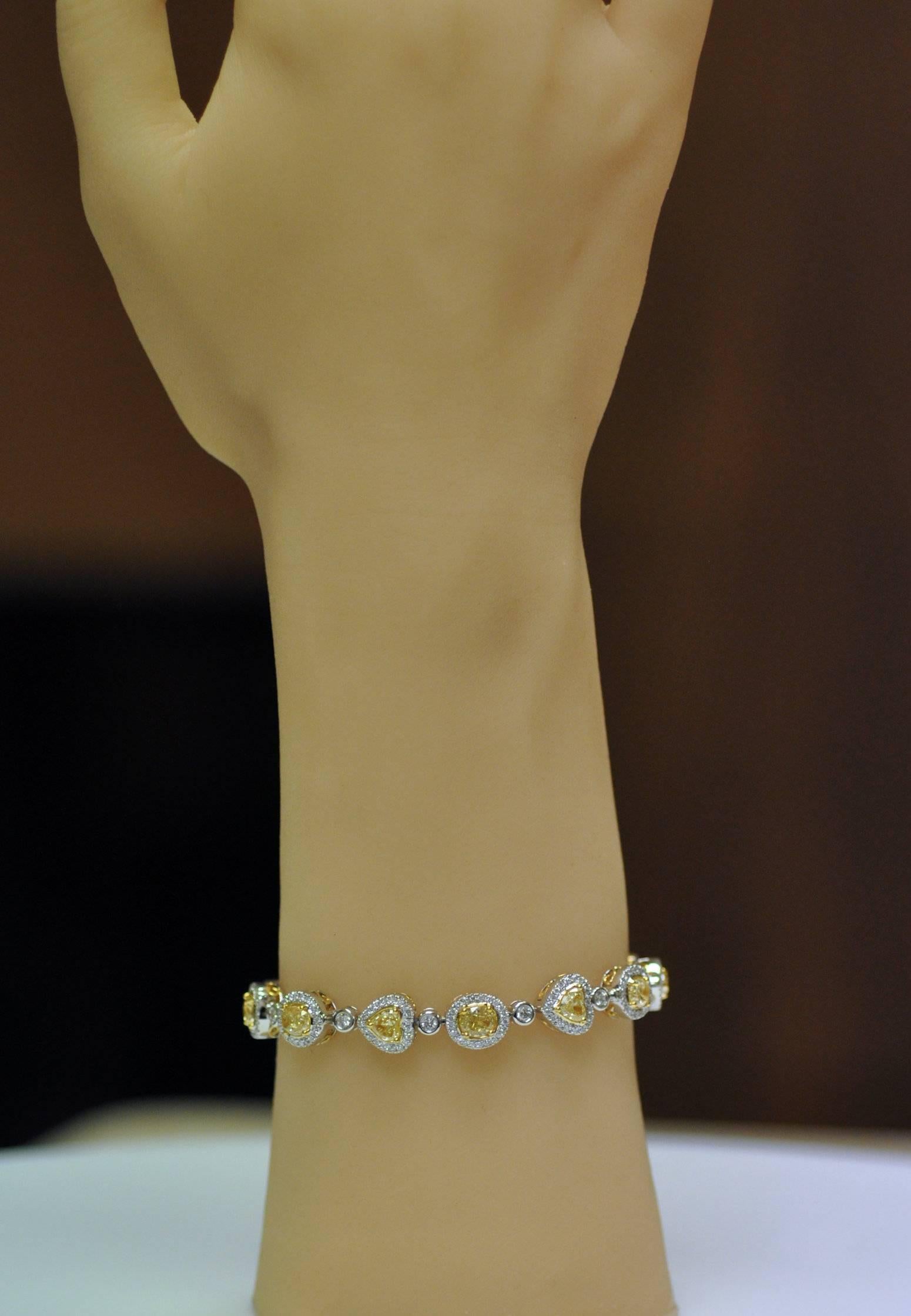 Yael Jewelry Yellow Diamond Bracelet For Sale 3