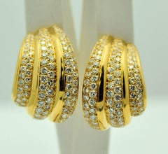 Van Cleef & Arpels Diamond Triple Hoop Earrings