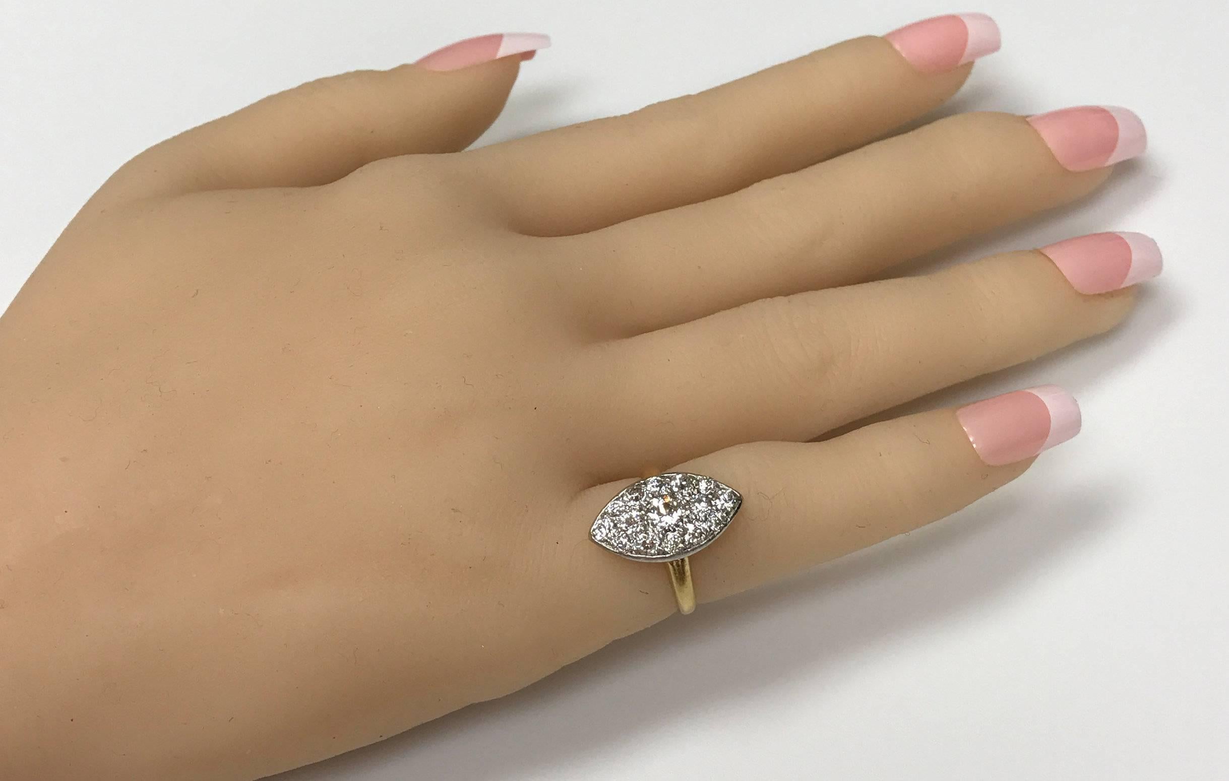 Women's Antique Edwardian Tiffany & Co. Diamond Platinum Gold Ring For Sale