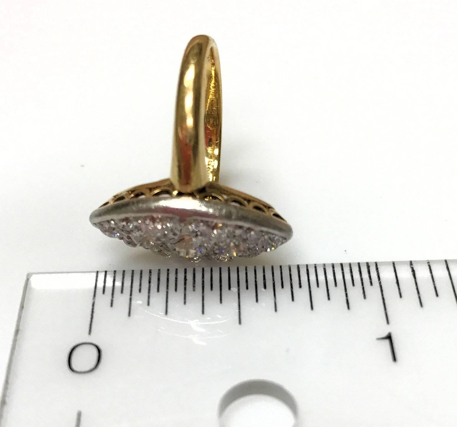 Antique Edwardian Tiffany & Co. Diamond Platinum Gold Ring For Sale 2