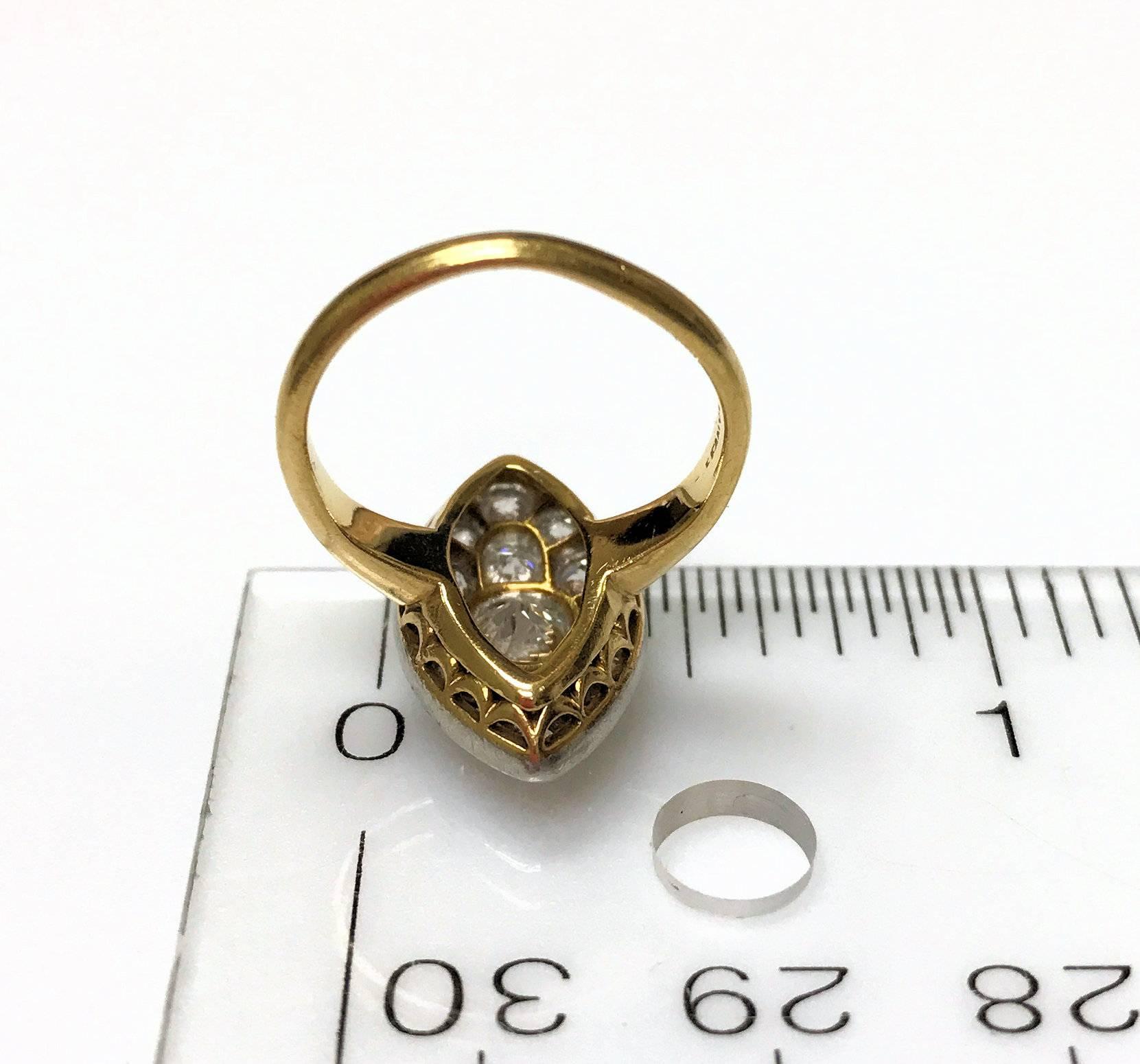 Antique Edwardian Tiffany & Co. Diamond Platinum Gold Ring For Sale 3