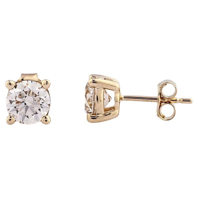 Orecchini con diamanti in oro giallo 14KT