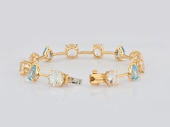 Armband aus 925er Silber „Celestial Horizon“ mit mehreren Topasen (26,32 Karat), gelb vergoldet
