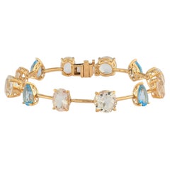 Armband aus 925er Silber „Celestial Horizon“ mit mehreren Topasen (26,32 Karat), gelb vergoldet