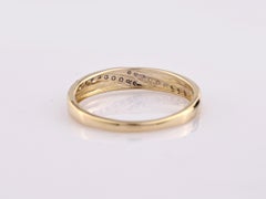 14K Yellow Gold Round Diamond Eternity-Style Band Ring