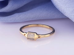 14K Yellow Gold Baguette Diamond Ring