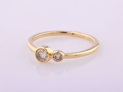 14K Yellow Gold Floral Cluster 0.31 Cts Diamond Band Ring
