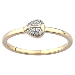 14KT Yellow Gold Pear-Shaped Diamond Leaf Cluster Ring
