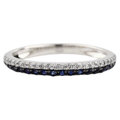Modernist 14K White Gold Crossover Diamond Band Ring, 0.35 Carats