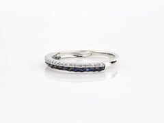 Modernist 14K White Gold Crossover Diamond Band Ring, 0.35 Carats