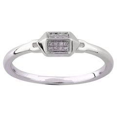 14K White Gold Baguette Diamond Ring