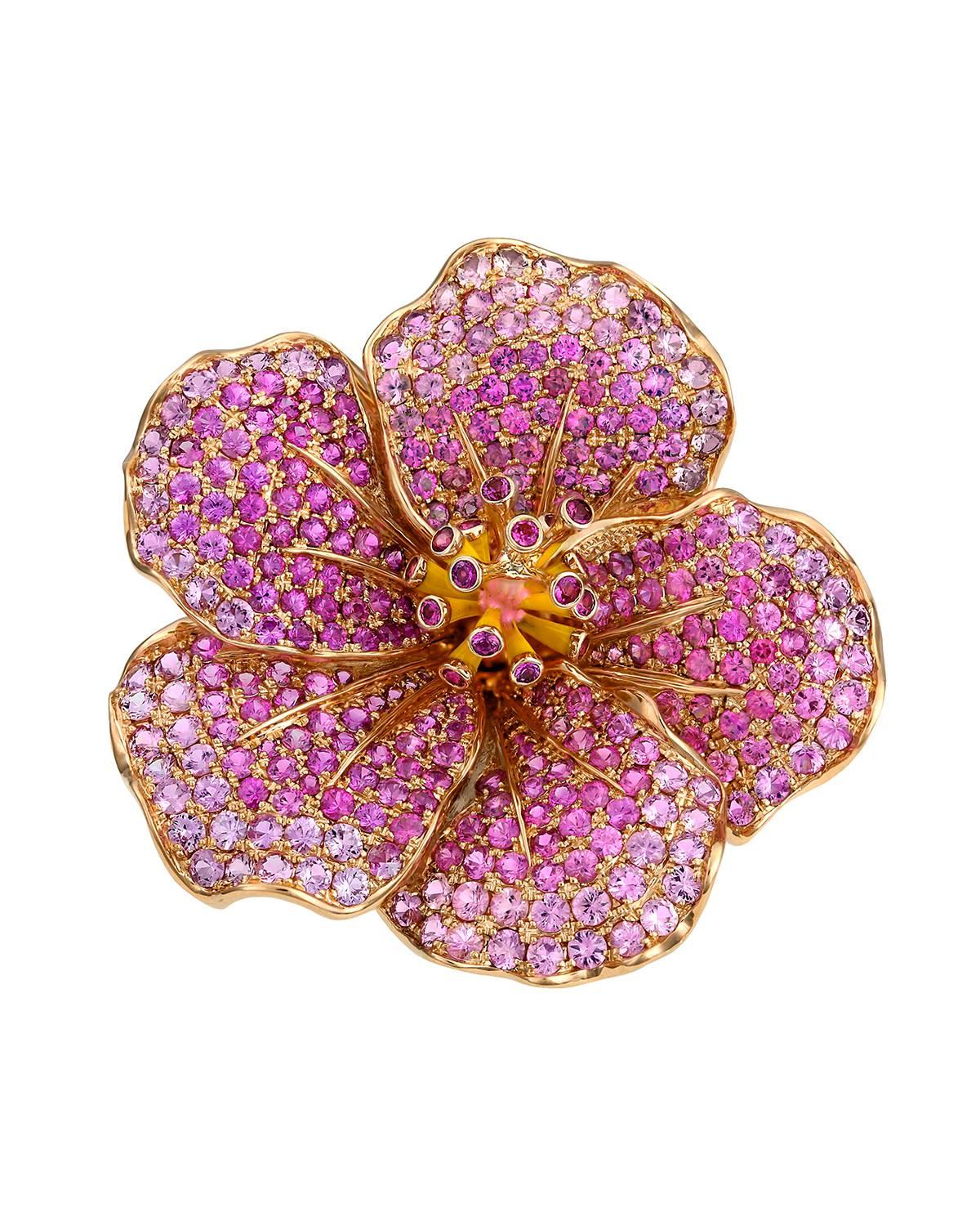 Artist Crevoshay Black Opal Sapphire Emerald Diamond Gold Ring For Sale
