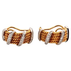 Tiffany & Co. Schlumberger Six-Row Rope Ring in 18-Kt Gold, Platinum, and Diamonds