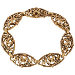Late 19th Century French Gold Link Bracelet