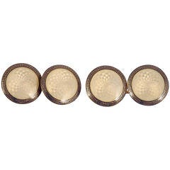 french enamel gold cufflinks 2