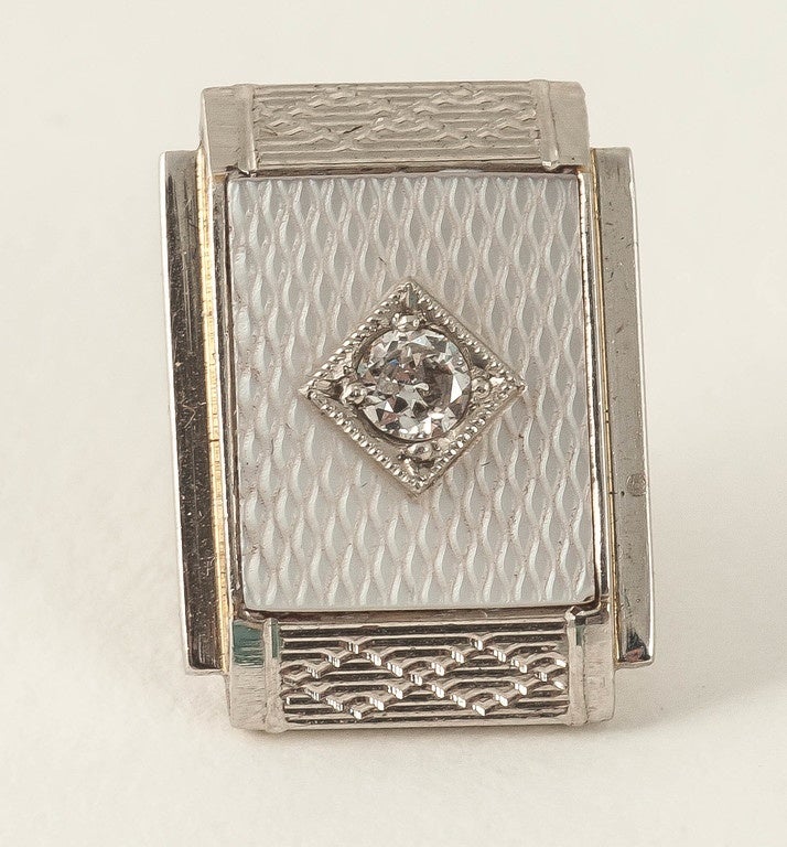 platinum, white gold, mother of pearl cufflinks buttons and studs c, 1920 In New Condition In London, GB