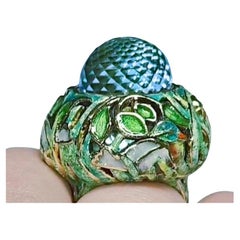 Shimmering Pond Ring by Konforti Jewelry, 18K Gold & 33.3ct Topaz