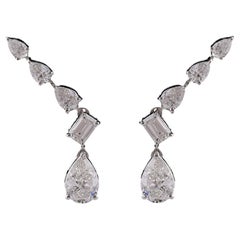 1.99 Carat Multi-Shape Diamond Drop Earrings in 18K White Gold