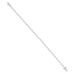 4.71 Ct Natural Pear Shape Diamond Line Tennis Bracelet 18K White Gold Jewelry