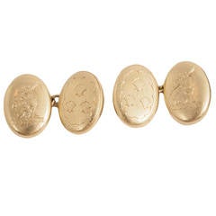 19th Century engraved Cuff Links