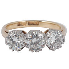 Diamond three stone ring 10