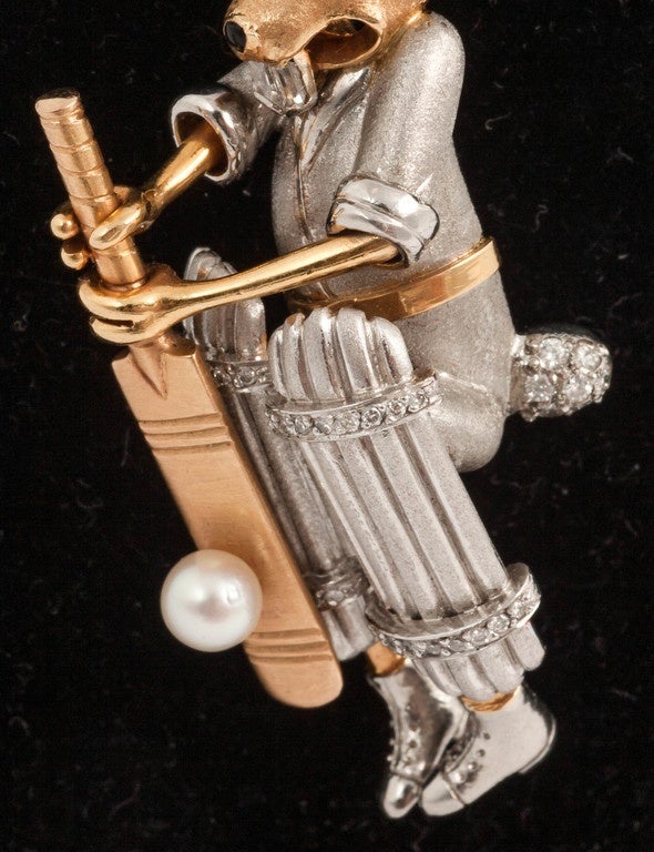 Post-War Cricket Player  Hare Pin For Sale