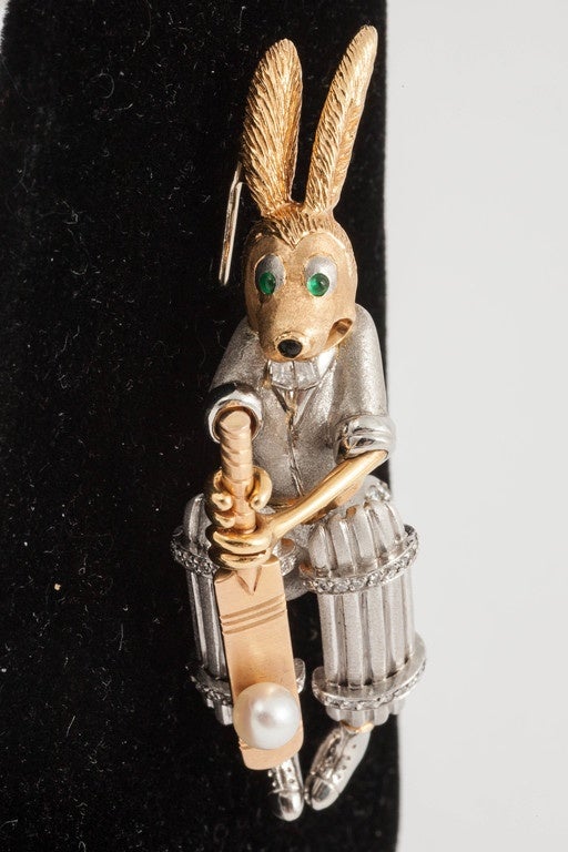 Cricket Player  Hare Pin In Excellent Condition For Sale In London, GB