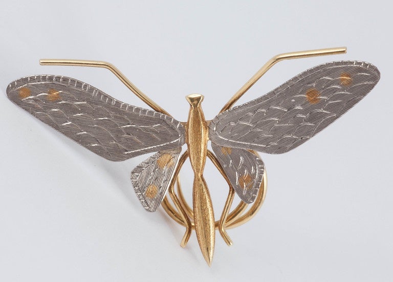 Fine Two Color Gold butterfly For Sale 2