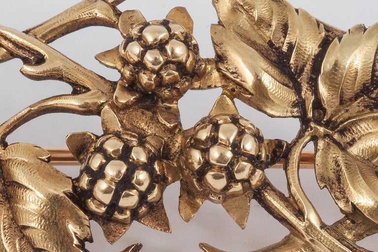 Art Nouveau Gold Pin For Sale