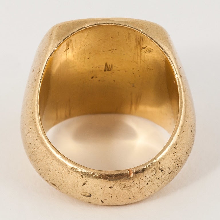 Engraved French Gold Signet Ring at 1stDibs | french signet ring