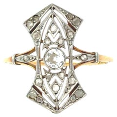 16k Art Deco Diamond Ring