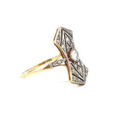 16k Art Deco Diamond Ring