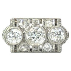 Art-Déco-Diamantring aus Platin