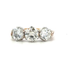 Old Mine Cut Diamond Ring in 14k Gold