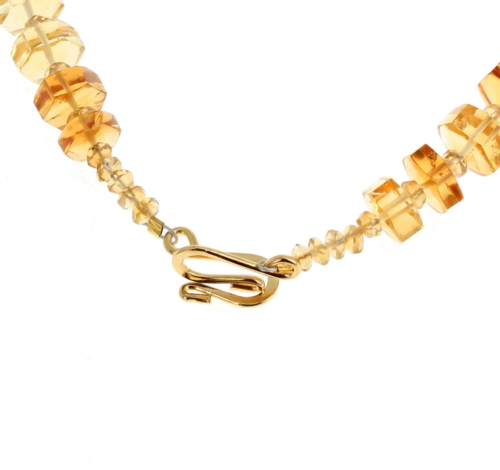 Women's or Men's AJD Spectacular Sophisticated 280 Cts of Citrines and Citrine Bead Necklace