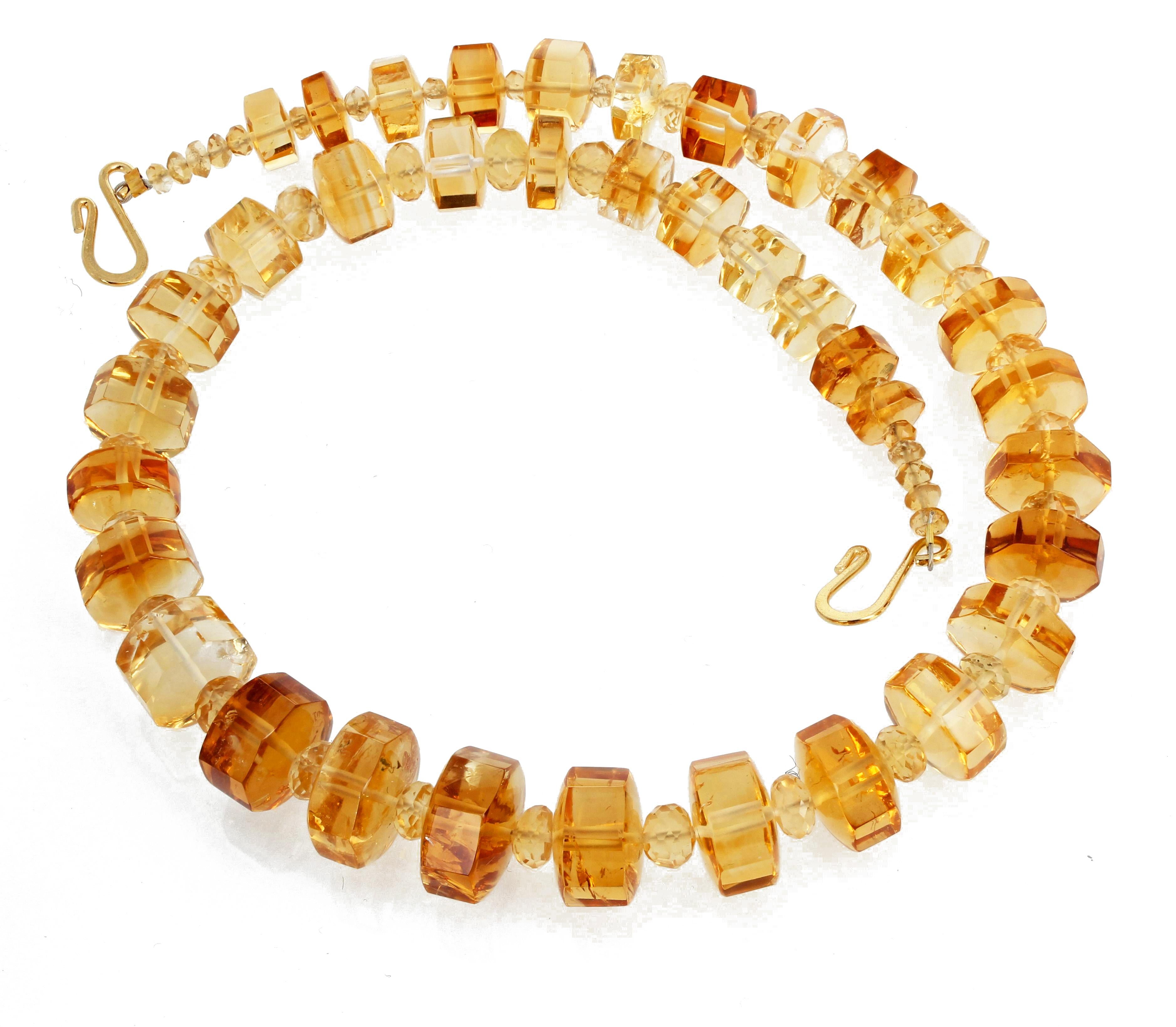 Mixed Cut AJD Spectacular Sophisticated 280 Cts of Citrines and Citrine Bead Necklace